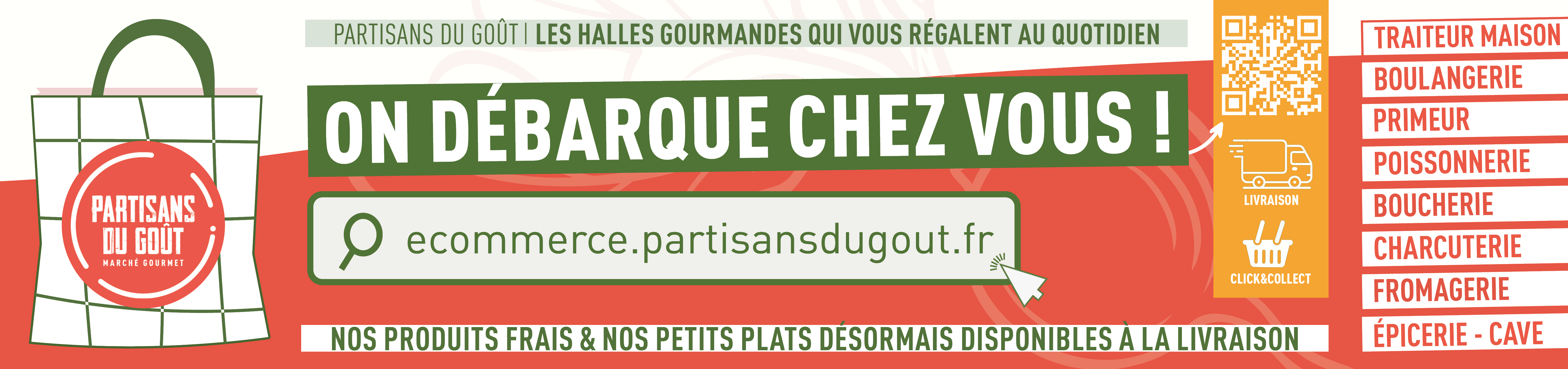 Traiteur maison, boulangerie, primeur, poissonnerie, boucherie, charcuterie, fromagerie, épicerie & cave, profitez des halles gourmandes Partisans du Goût pour vous régaler au quotidien sur la métropole lilloise